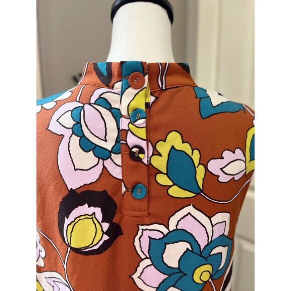 ModCloth In With Excitement Retro Floral Sleeveless Dress – Size L - Picture 8 of 11